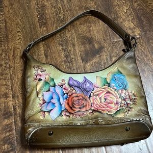 ANUSCHKA HANDPAINTED genuine leather purse